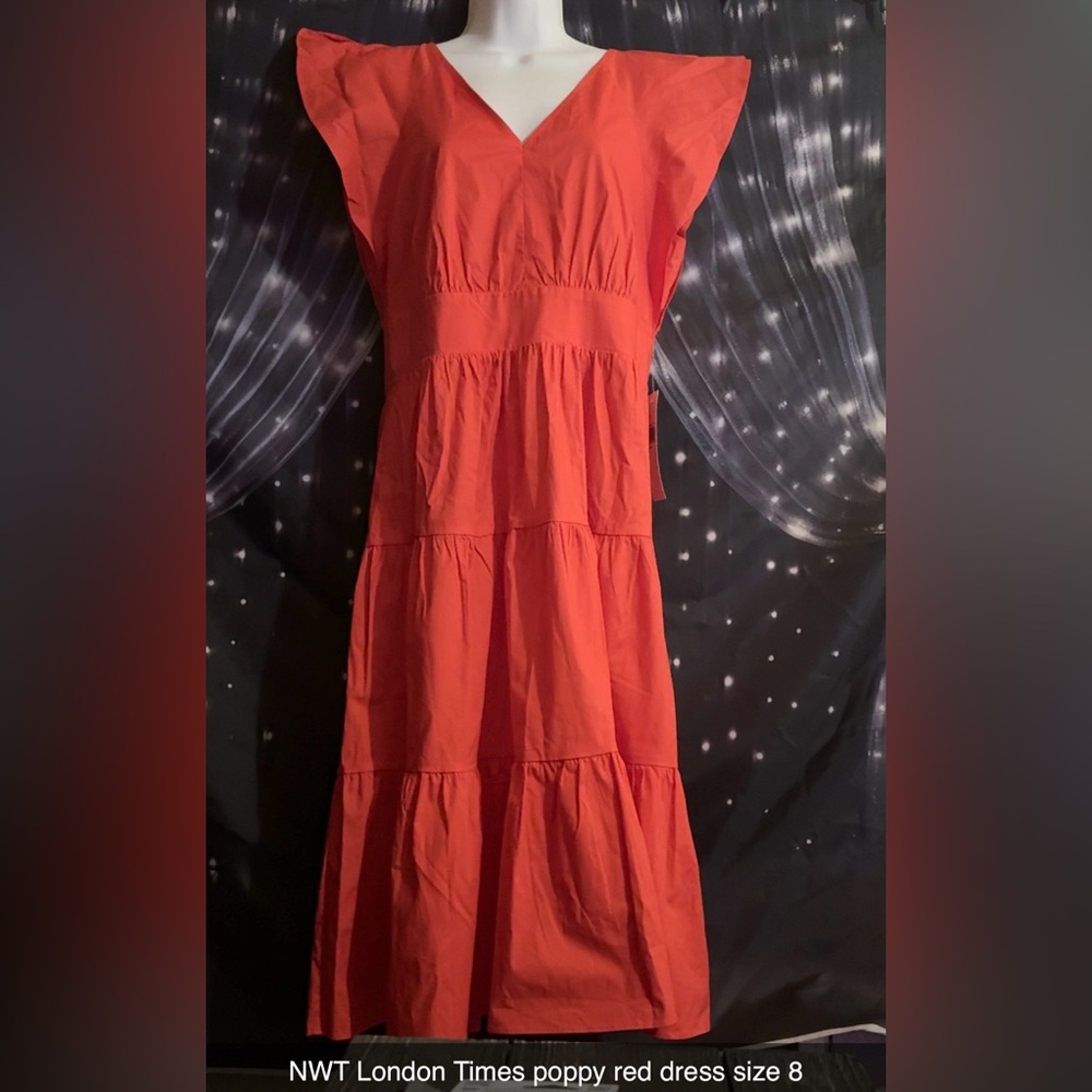 NWT Elegant London Times Poppy Red dress